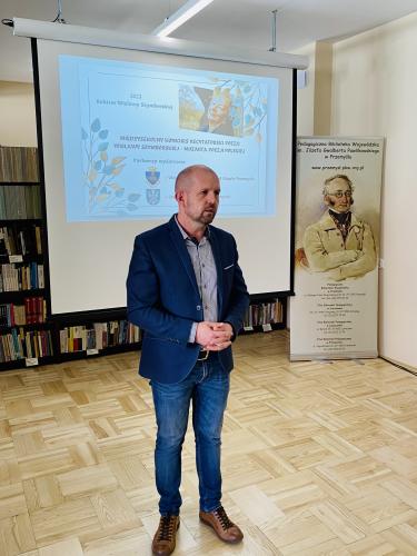 Dr Piotr Pękalski - Wicedyrektor ds. PBW w Przemyślu podczas oficjalnego zakończenia konkursu. 