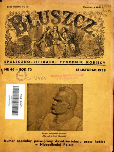 Okładka czasopisma Bluszcz – nr 46 z 12 listopada 1938 roku. 