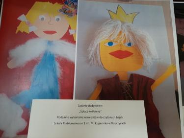 Fragment ekspozycji z pracami dzieci