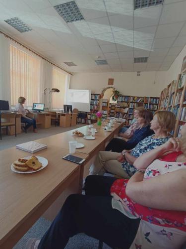Lucyna Zabrońska – nauczyciel bibliotekarz podczas prezentacji