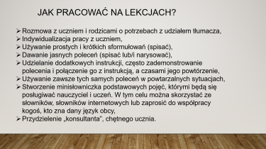 Fragment prezentacji nauczyciela konsultanta PCEN O/krosno Urszuli Szymańskiej-Kujawy