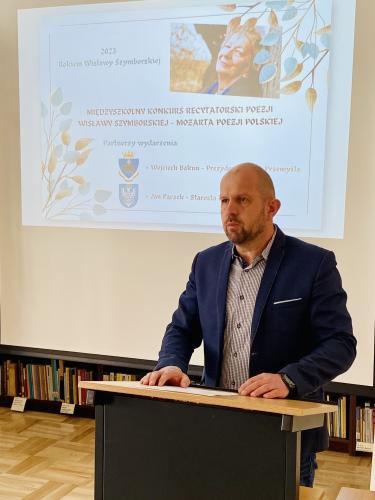 Dr Piotr Pękalski - Wicedyrektor ds. PBW w Przemyślu podczas otwarcia konkursu